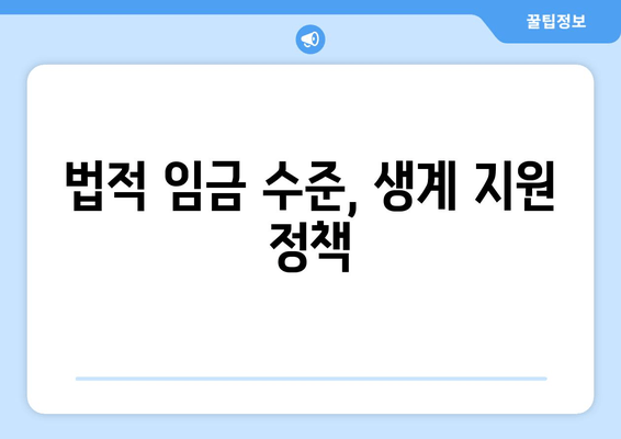 법적 임금 수준, 생계 지원 정책