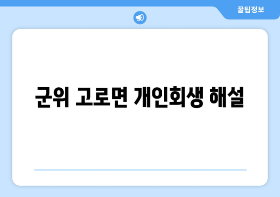 군위 고로면 개인회생 해설