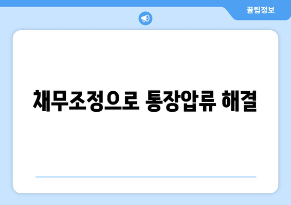 채무조정으로 통장압류 해결