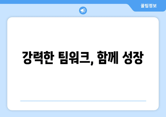 강력한 팀워크, 함께 성장