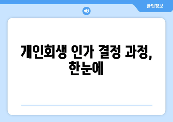 개인회생 인가 결정 과정, 한눈에