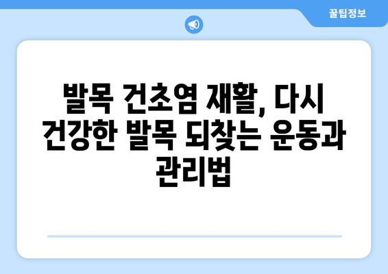 발목 건초염 극복을 위한 완벽 가이드| 증상, 원인, 치료 및 예방 | 발목 통증, 운동, 재활, 건강