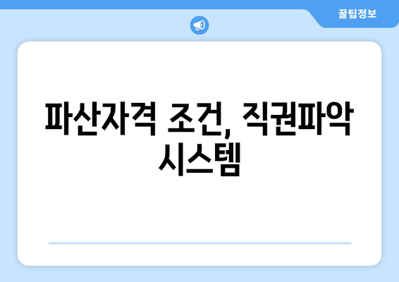 파산자격 조건, 직권파악 시스템