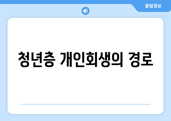 청년층 개인회생의 경로