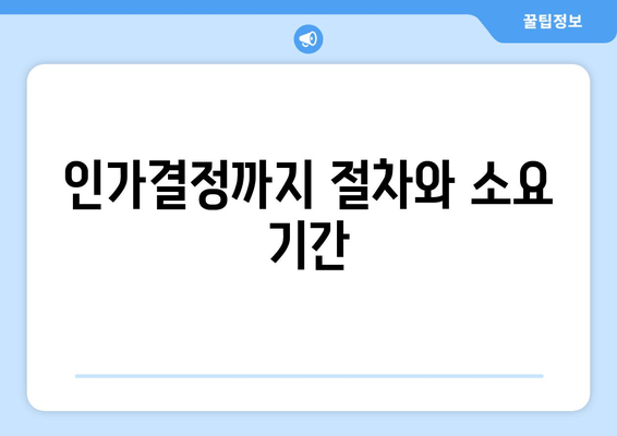 인가결정까지 절차와 소요 기간