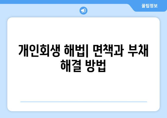 개인회생 해법| 면책과 부채 해결 방법