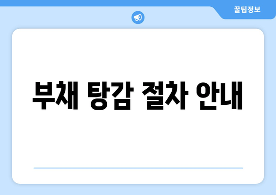 부채 탕감 절차 안내