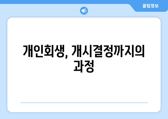 개인회생, 개시결정까지의 과정