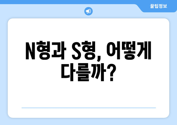 N형과 S형, 어떻게 다를까?