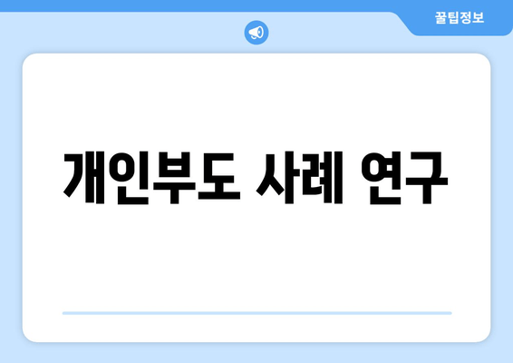 개인부도 사례 연구