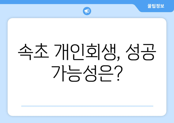 속초 개인회생, 성공 가능성은?