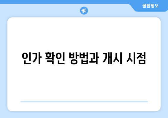 인가 확인 방법과 개시 시점