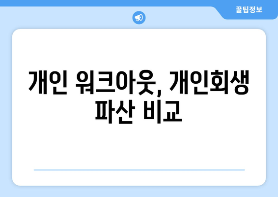 개인 워크아웃, 개인회생 파산 비교