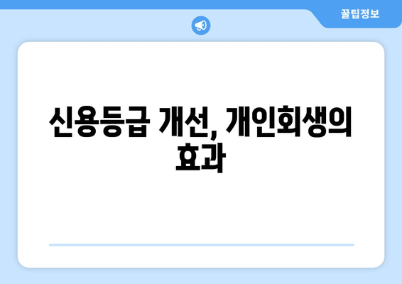 신용등급 개선, 개인회생의 효과