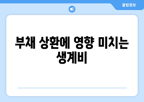 부채 상환에 영향 미치는 생계비