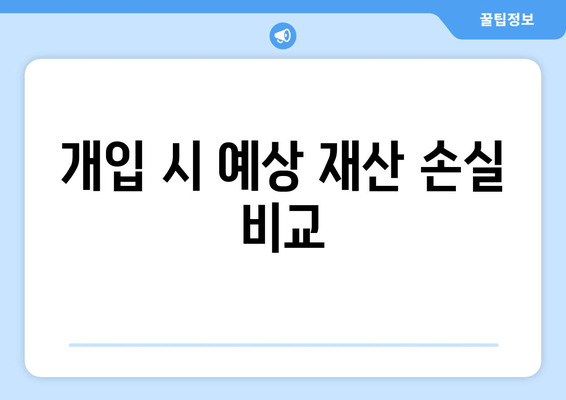 개입 시 예상 재산 손실 비교