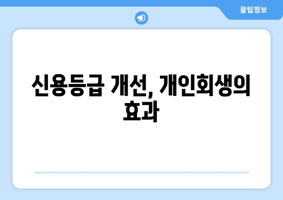 신용등급 개선, 개인회생의 효과