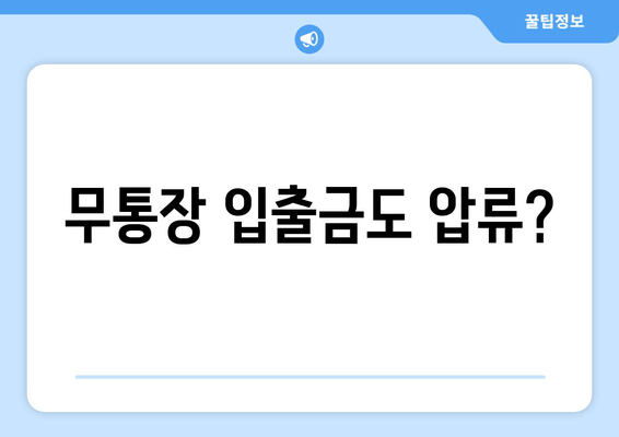 무통장 입출금도 압류?