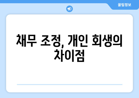 채무 조정, 개인 회생의 차이점