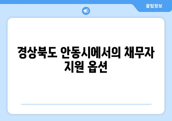 경상북도 안동시에서의 채무자 지원 옵션