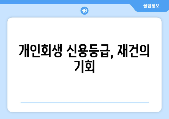 개인회생 신용등급, 재건의 기회