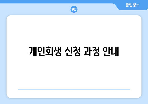 개인회생 신청 과정 안내