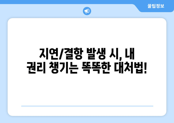 비행기 지연/결항, 실시간 확인부터 보상까지! 알아야 할 모든 것 | 지연/결항 대처 가이드, 보상 규정, 꿀팁