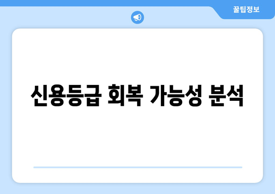 신용등급 회복 가능성 분석