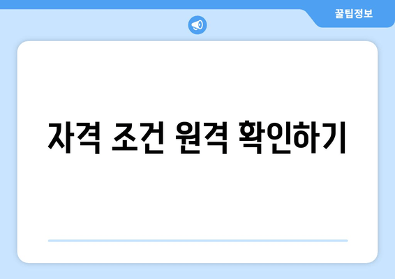 자격 조건 원격 확인하기