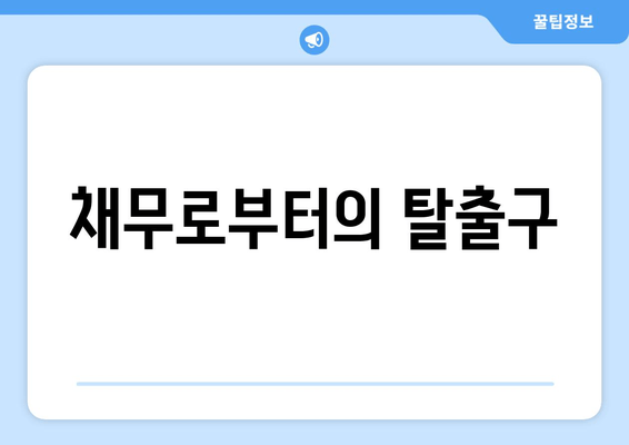 채무로부터의 탈출구