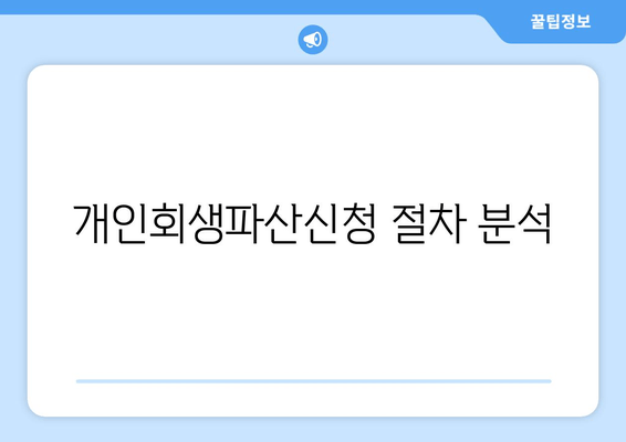 개인회생파산신청 절차 분석