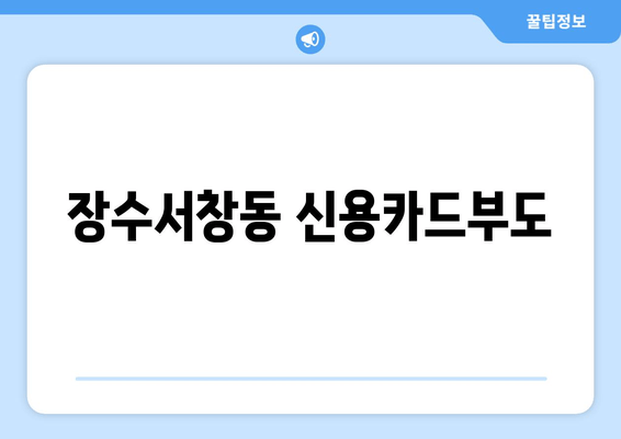 장수서창동 신용카드부도