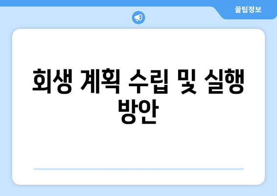 회생 계획 수립 및 실행 방안