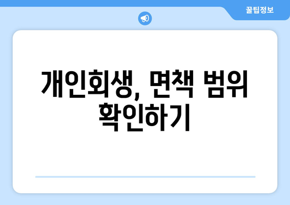 개인회생, 면책 범위 확인하기