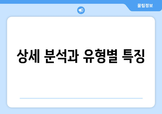 상세 분석과 유형별 특징