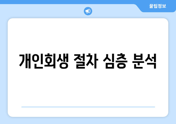 개인회생 절차 심층 분석