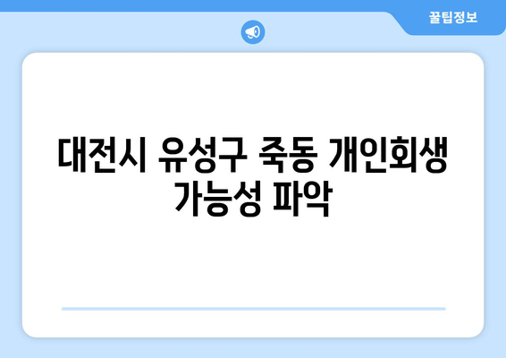 대전시 유성구 죽동 개인회생 가능성 파악