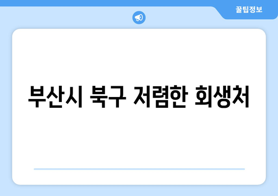 부산시 북구 저렴한 회생처