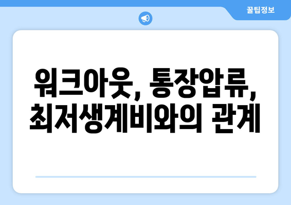 워크아웃, 통장압류, 최저생계비와의 관계