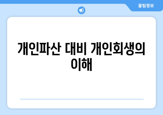 개인파산 대비 개인회생의 이해