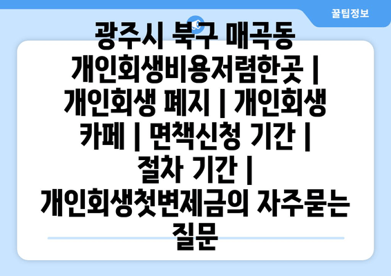 광주시 북구 매곡동 개인회생비용저렴한곳 | 개인회생 폐지 | 개인회생 카페 | 면책신청 기간 | 절차 기간 | 개인회생첫변제금