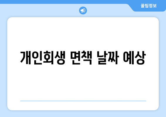 개인회생 면책 날짜 예상