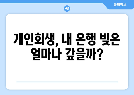 개인회생, 내 은행 빚은 얼마나 갚을까?