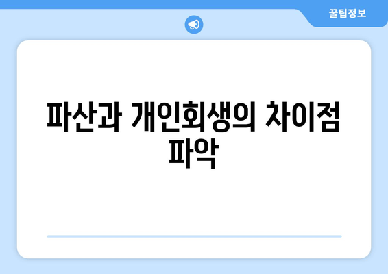 파산과 개인회생의 차이점 파악