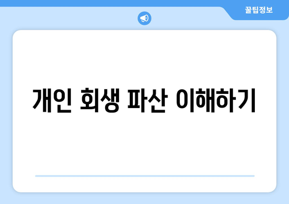 개인 회생 파산 이해하기