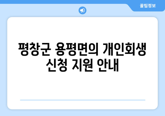 평창군 용평면의 개인회생 신청 지원 안내