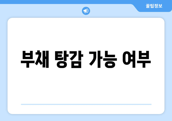 부채 탕감 가능 여부