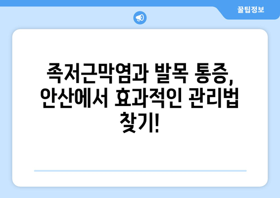 안산 족저근막염 발목 통증 완화, 발목 보호대가 해답! | 발목 통증, 족저근막염, 안산, 보호대, 치료