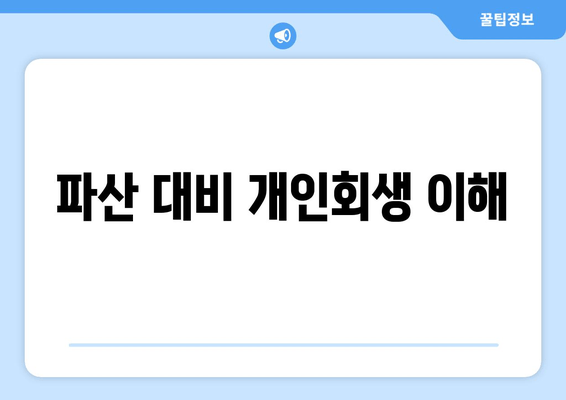 파산 대비 개인회생 이해