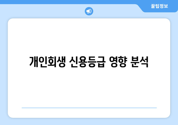 개인회생 신용등급 영향 분석